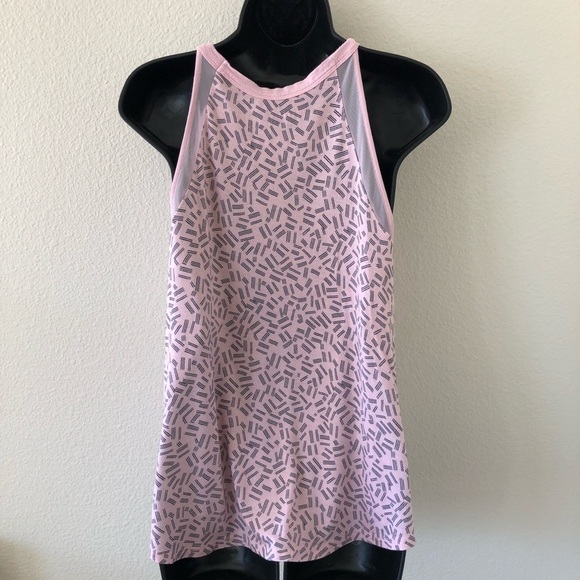 DKNY Swing Tank Top Light Baby Pink/Black 80’s 90's Style Print Size S - Picture 11 of 11